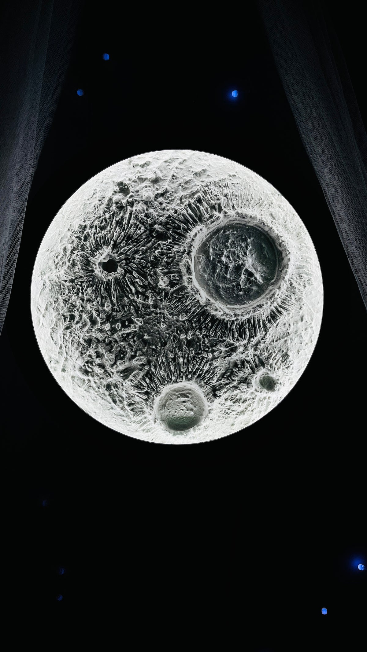 3D Moon Glow Wall Clock