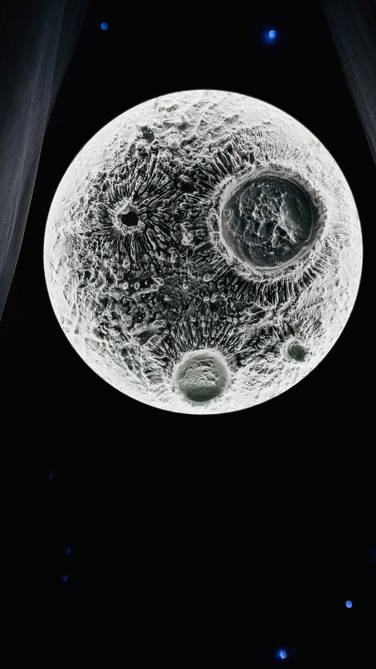 3D Moon Glow Wall Clock
