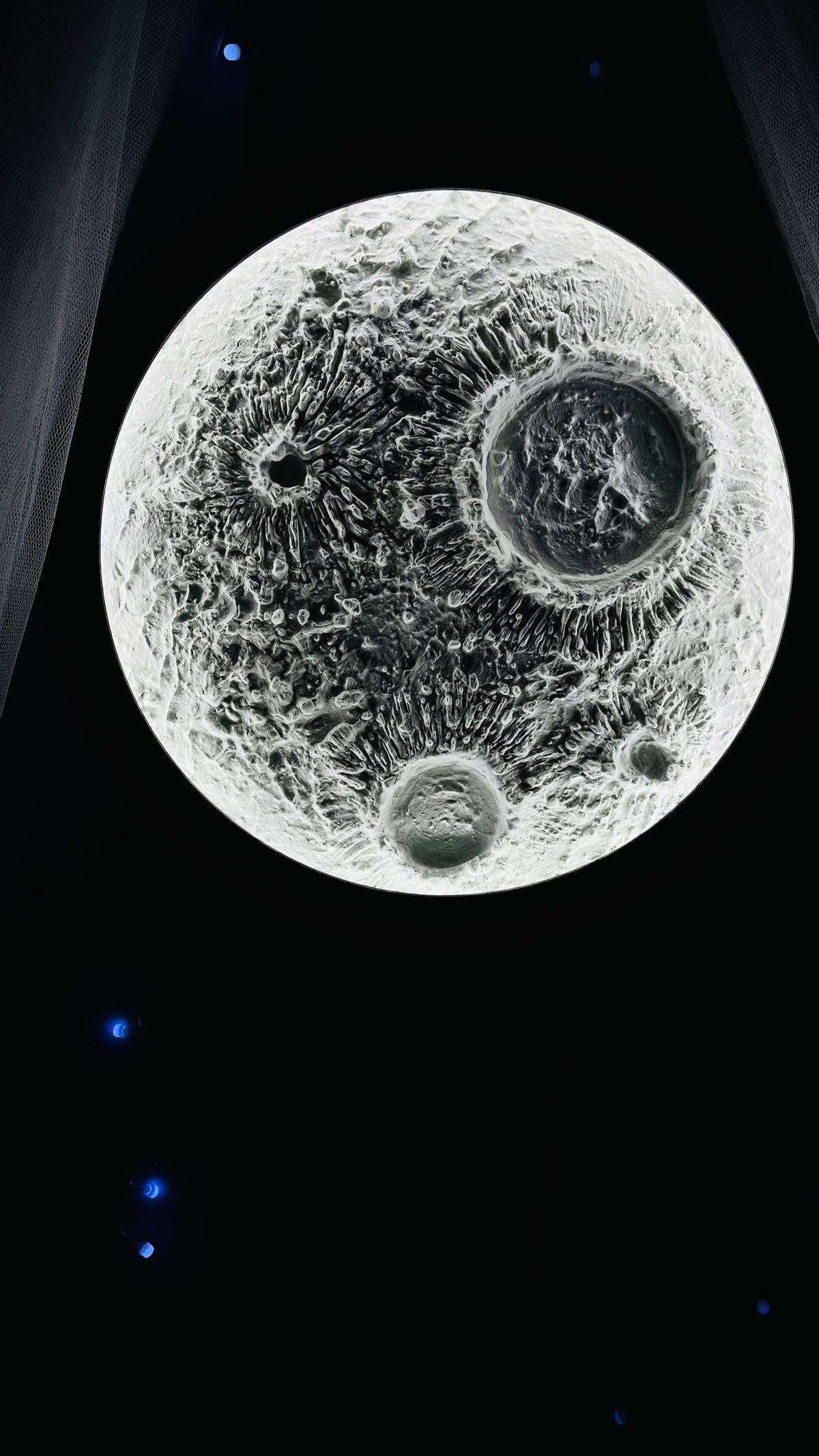 3D Moon Glow Wall Clock