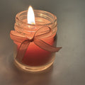 Blush Ribbon Glow Candle – Decorative Pink Jar Candle